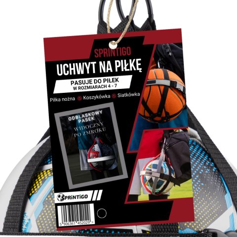 Uchwyt na piłkę Sprintigo - czarny - lepszy niż siatka na piłkę