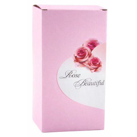 Wieczne 3 Róże w Kopule z Oświetleniem LED i Płatkami Róż Czerwone 21x11cm LEAN