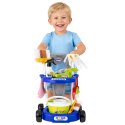 Zestaw Do Sprzątania Dla Dzieci Wózek Odkurzacz Interaktywny Akcesoria 20el LEAN Toys