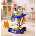 Zestaw Do Sprzątania Dla Dzieci Wózek Odkurzacz Interaktywny Akcesoria 20el LEAN Toys