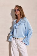 Bluzka Model Soraya BLE BLU0230 Błękit - Roco Fashion Roco Fashion