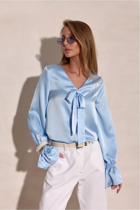Bluzka Model Soraya BLE BLU0230 Błękit - Roco Fashion Roco Fashion