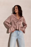 Bluzka Model Soraya MOC BLU0230 Mocca - Roco Fashion Roco Fashion