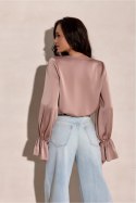 Bluzka Model Soraya MOC BLU0230 Mocca - Roco Fashion Roco Fashion