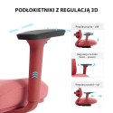 Fotel biurowy ergonomiczny ANGEL fizjO czerwony z funkcją masażu ANGEL