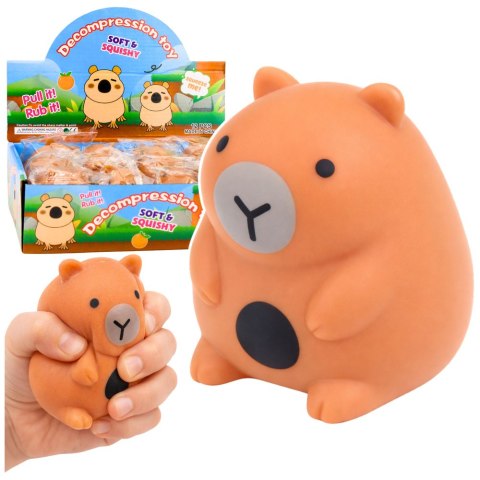 Gniotek Antystresowy Kapibara Miękki Squishy Brązowa 7 cm LEAN TOYS