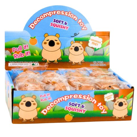 Gniotek Antystresowy Kapibara Miękki Squishy Brązowa 7 cm LEAN TOYS
