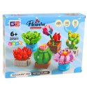 Klocki Konstrukcyjne Kwiaty Roślinki w Doniczkach 6 Sztuk 245 el. LEAN Toys