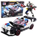Klocki Konstrukcyjne Samochód Sportowy Robot 2W1 Biały 320 el. LEAN Toys