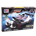 Klocki Konstrukcyjne Samochód Sportowy Robot 2W1 Biały 320 el. LEAN Toys