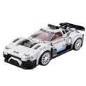 Klocki Konstrukcyjne Samochód Wyścigowy Robot 2W1 Biały 320 el. LEAN Toys