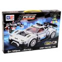 Klocki Konstrukcyjne Samochód Wyścigowy Robot 2W1 Biały 320 el. LEAN Toys