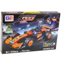 Klocki Konstrukcyjne Wyścigówka Auto Robot 2W1 Pomarańczowa 322 el. LEAN Toys