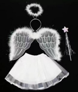 Kostium Aniołek Skrzydła Różdżka Stator