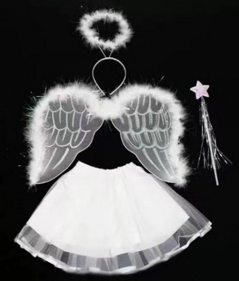 Kostium Aniołek Skrzydła Różdżka Stator