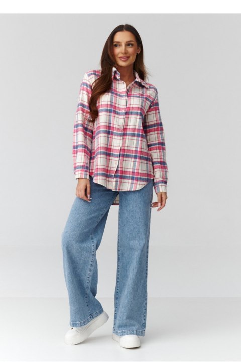 Koszula Damska Model C35 Wzór 7 - Makadamia Makadamia