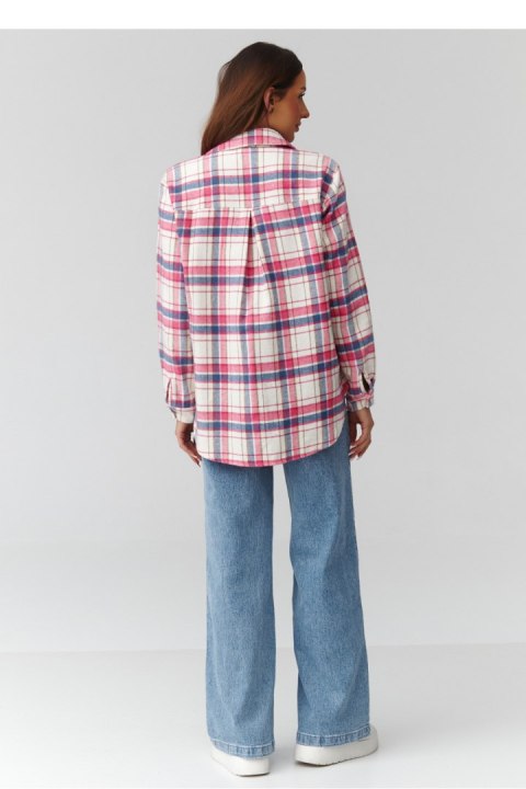 Koszula Damska Model C35 Wzór 7 - Makadamia Makadamia