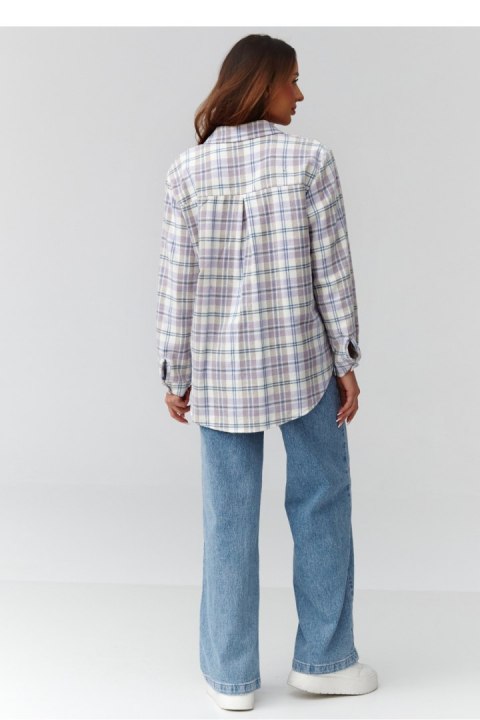 Koszula Damska Model C35 Wzór 8 - Makadamia Makadamia