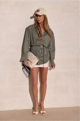 Koszula Damska Model Calista KHK BLU0229 Khaki - Roco Fashion Roco Fashion