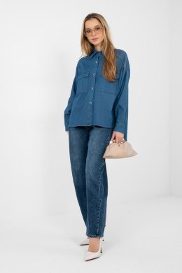 Koszula Damska Model IT-KS-FL9968.28 Blue - Italy Moda Italy Moda