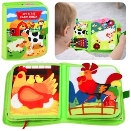 Książeczka Edukacyjna Sensoryczna Dla Dzieci Farma 20 Aktywności LEAN Toys
