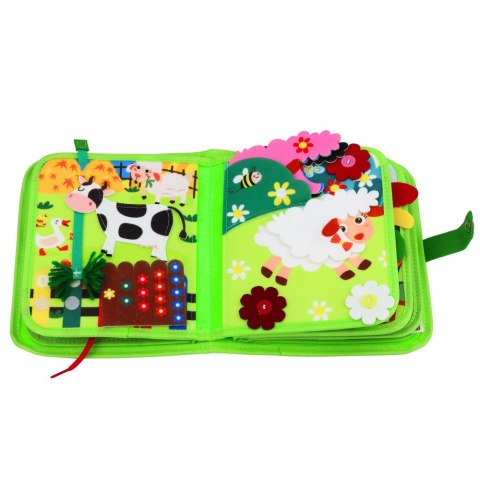 Książeczka Edukacyjna Sensoryczna Dla Dzieci Farma 20 Aktywności LEAN Toys