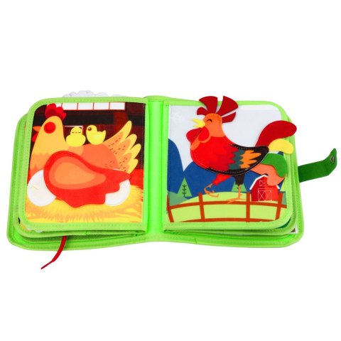 Książeczka Edukacyjna Sensoryczna Dla Dzieci Farma 20 Aktywności LEAN Toys