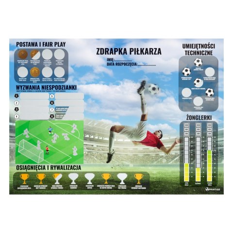 Mata treningowa piłkarska Sprintigo ProMat XXL 180x120 i Zdrapka Piłkarza