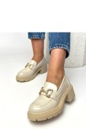 Mokasyny Model Paola 9093 Beige - Solea Solea
