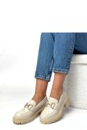 Mokasyny Model Paola 9093 Beige - Solea Solea