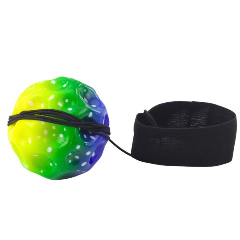 Piłka Do Odbijania Na Gumce Sensoryczna Z Wgłębieniami Kolorowa 6 cm LEAN TOYS