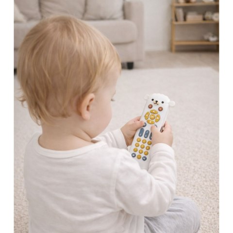 Pilot Interaktywny Edukacyjny Gryzak Światła Dźwięki Owieczka Biały LEAN Toys