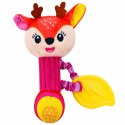 Pluszowa Grzechotka Jelonek Z Gryzakiem i Piszczałką Dla Niemowląt LEAN TOYS