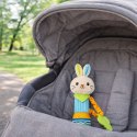 Pluszowa Grzechotka Zajączek Z Gryzakiem i Piszczałką Dla Niemowląt LEAN TOYS