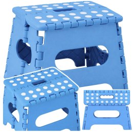 Stołek Składany Podnóżek Stopień Taboret Antypoślizgowy Niebieski 24x19 cm LEAN