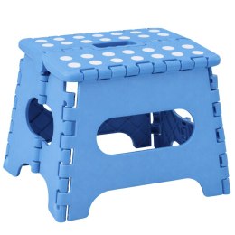 Stołek Składany Podnóżek Stopień Taboret Antypoślizgowy Niebieski 24x19 cm LEAN