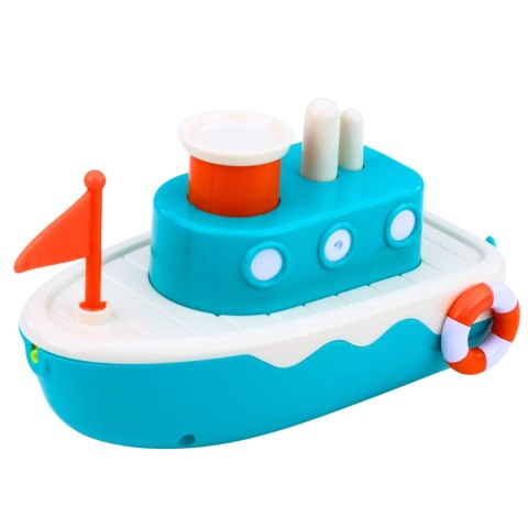 Zabawka Do Kąpieli Statek Nakręcany Pryskający Wodą Niebieski LEAN Toys