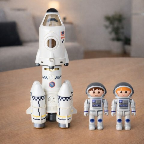 Zabawka Edukacyjna Rakieta Kosmiczna 5w1 Astronauci Światła Dźwięki LEAN Toys