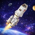 Zabawka Edukacyjna Rakieta Kosmiczna 5w1 Astronauci Światła Dźwięki LEAN Toys