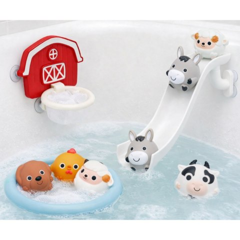 Zabawki Do Kąpieli Zwierzęta Domowe Farma Zjeżdżalnia Kosz Sitko 10 el. LEAN Toys