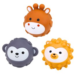 Zestaw Klocki Sensoryczne Gumowe Dla Niemowląt 3w1 Piłeczki Wieża LEAN Toys