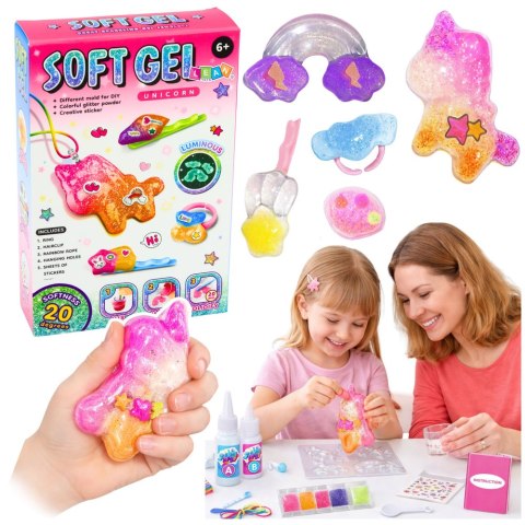 Zestaw Kreatywny DIY Żelowa Biżuteria Figurki Świecące w Ciemności LEAN TOYS