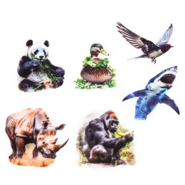 Zestaw Naklejki Z Dzikimi Zwierzętami Śliskie Przeźroczyste 50 szt. LEAN