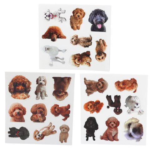 Zestaw Naklejki Z Pudelkami Pieski Do Ozdabiania Różne Motywy 54 szt. LEAN TOYS