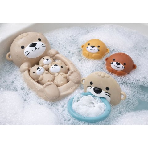 Zestaw Zabawki Do Kąpieli Wydra Rodzinka Kosz Piłeczki 7 el. LEAN Toys