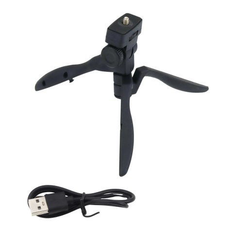 Duża Latarka Reflektor Ze Statywem Szperacz LED W5120 Powerbank 31 cm LEAN