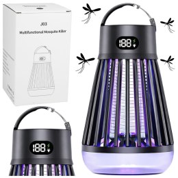 Elektryczna Lampka Owadobójcza Na Komary Światło UV Czarna LEAN