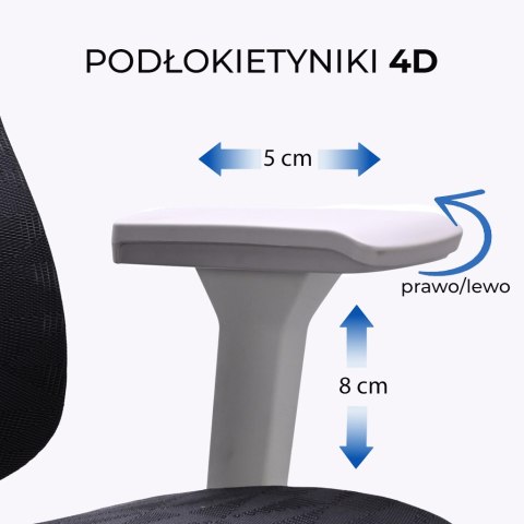 Fotel ergonomiczny ANGEL biurowy obrotowy Homer Czarno-Szary ANGEL