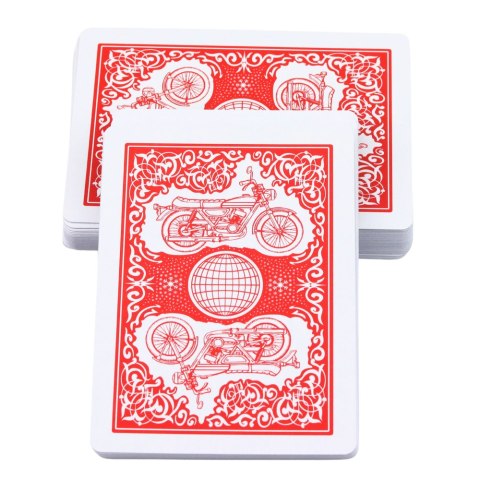 Klasyczne Karty Do Gry Plastikowa Powłoka Talia Czerwone LEAN TOYS