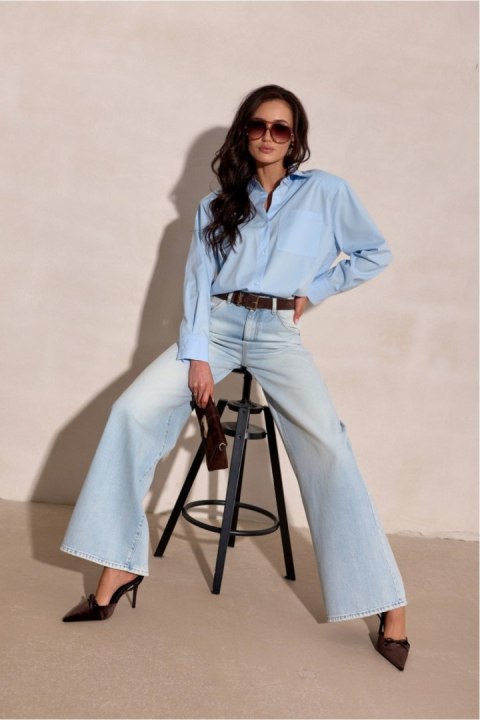 Koszula Damska Model Calista BLE BLU0229 Błękit - Roco Fashion Roco Fashion